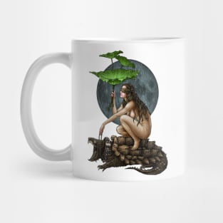 Winya no. 112-2 Woman and her  Alligator Snapping Turtle Mug